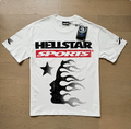 New Trendy H Hell Star Series Printed Double Yarn Pure Cotton Casual Unisex Summer Loose Short-Sleeve T-Shirt
