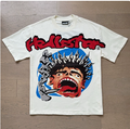 New Trendy H Hell Star Series Printed Double Yarn Pure Cotton Casual Unisex Summer Loose Short-Sleeve T-Shirt
