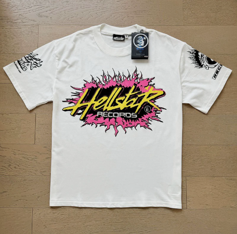 New Trendy H Hell Star Series Printed Double Yarn Pure Cotton Casual Unisex Summer Loose Short-Sleeve T-Shirt